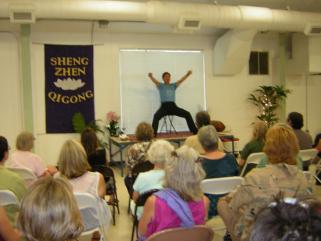 Teacher Li demonstrating Awakening the Soul