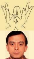 Ricardo Holding the Lotus Mudra at the Center